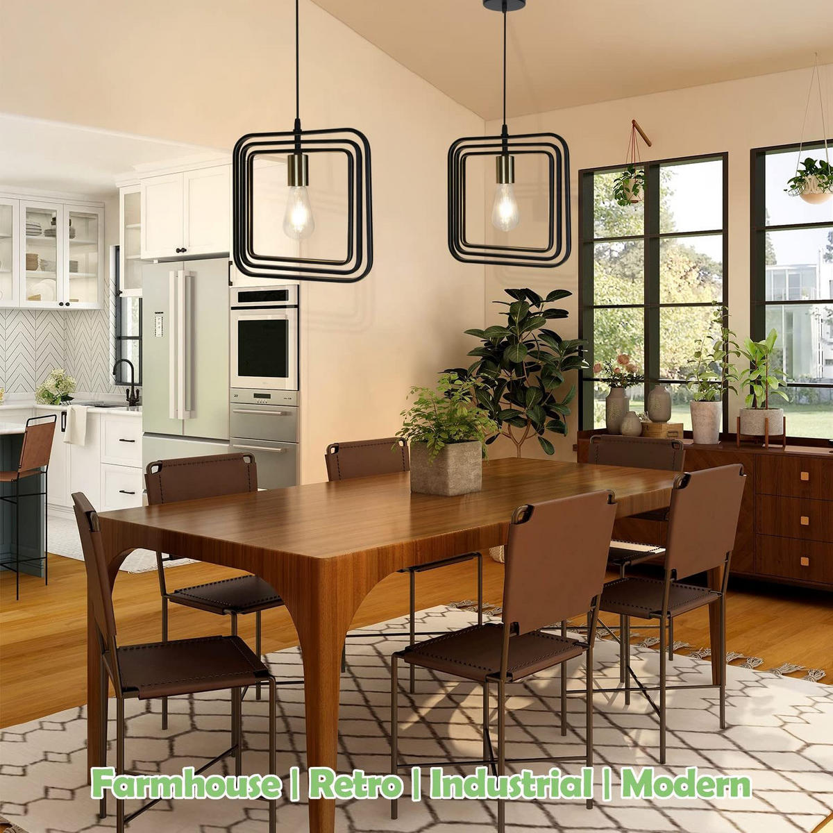 HÄNGELEUCHTE Mirag 30/150/30 cm - Schwarz, Metall (30/30/150cm) - ZMH