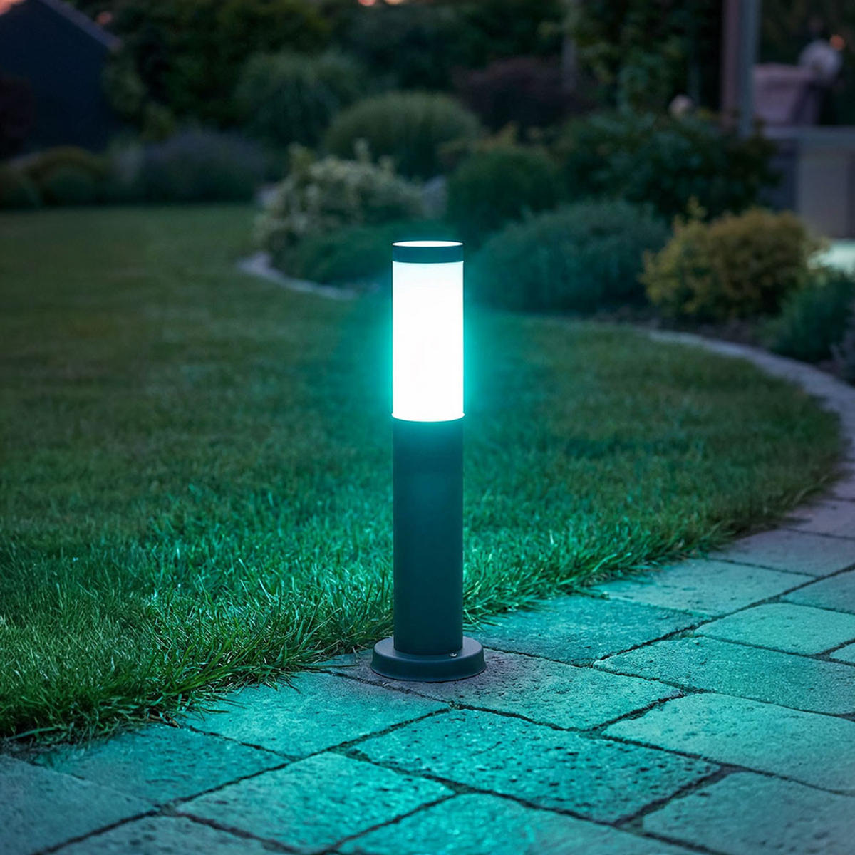 LED AUSSENLEUCHTE BOSTON Edelstahl Anthrazit - Anthrazit, Kunststoff (7.6/7.6/45cm)
