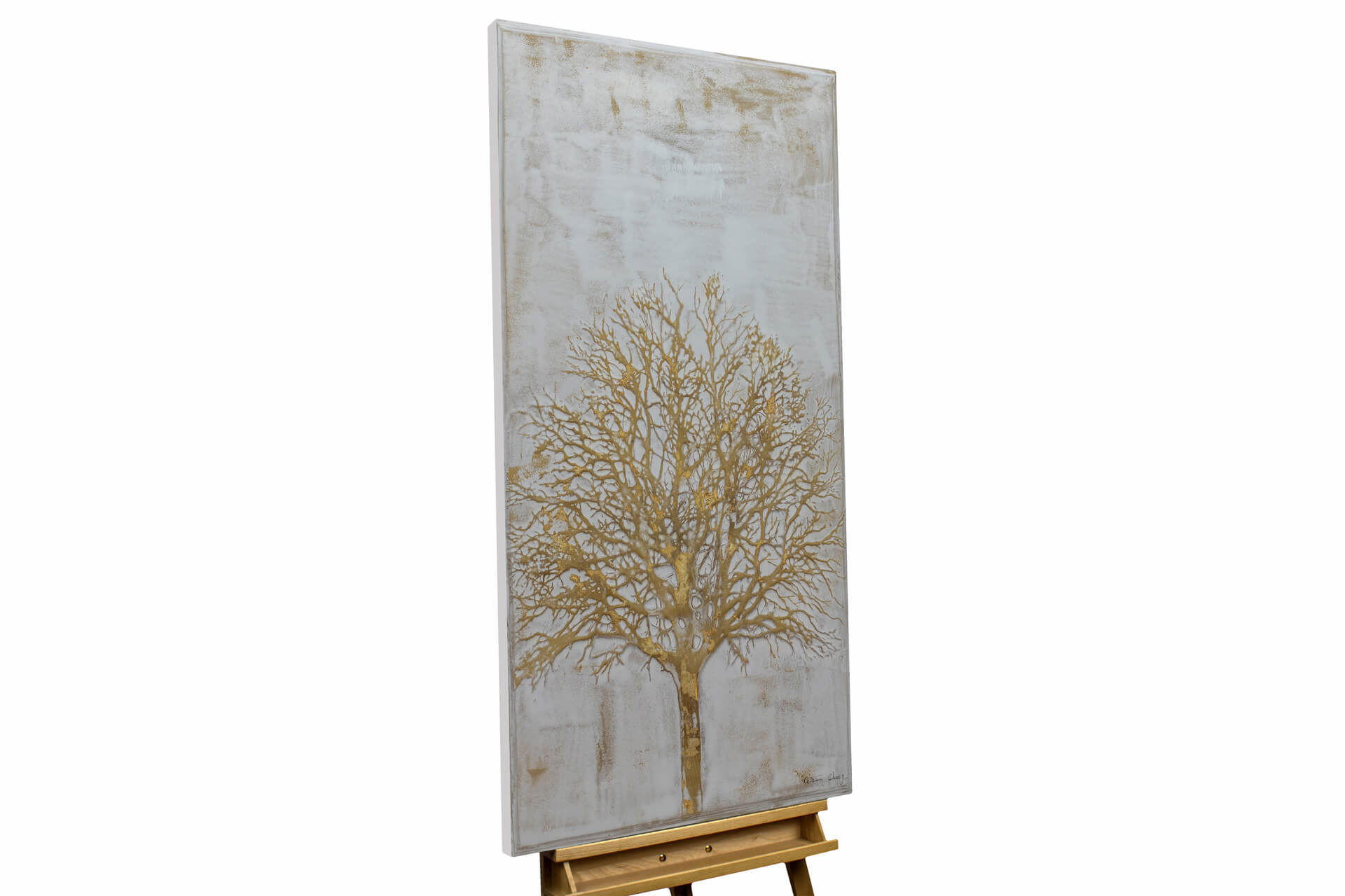 KUNSTLOFT RUČNĚ MALOVANÝ AKRYLOVÝ OBRAZ ŠEDÝ, 60/120 CM