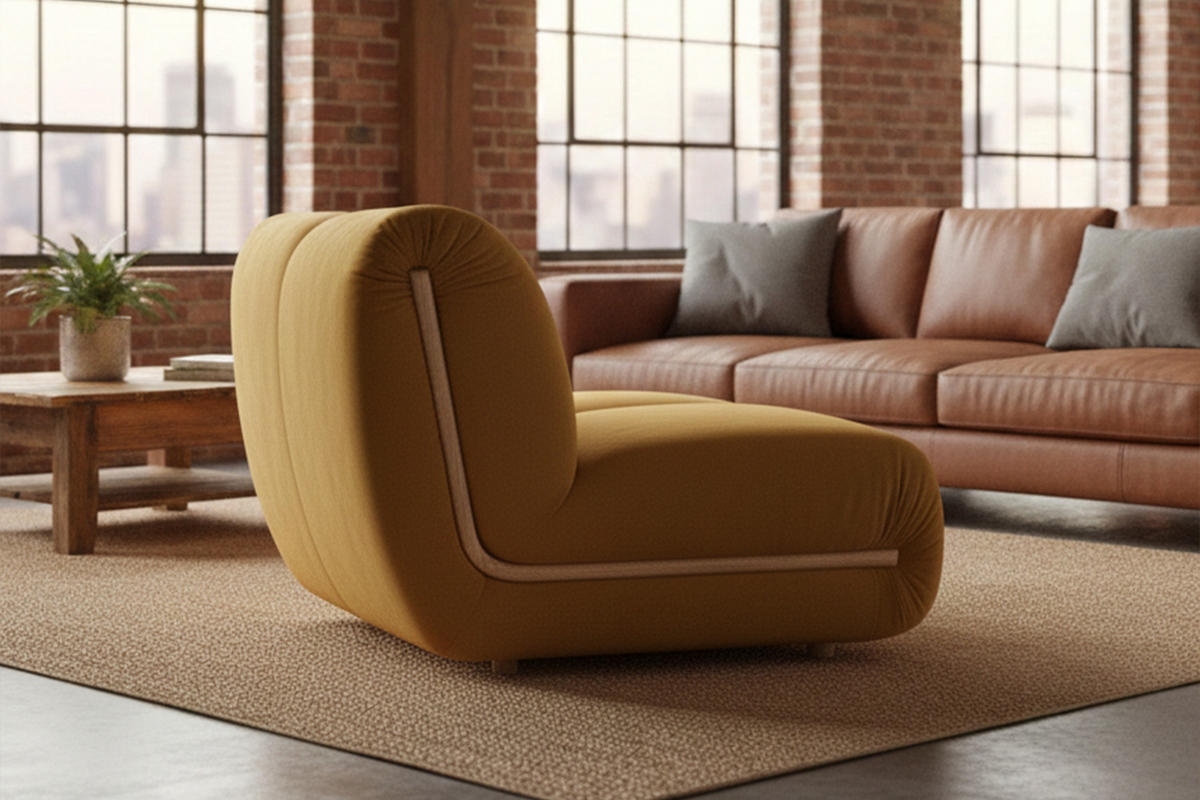 SESSEL LAYLA Gelb Velvet - Gelb/Schwarz, Buchenholz/Textil (92/74/99cm) - KAWOLA