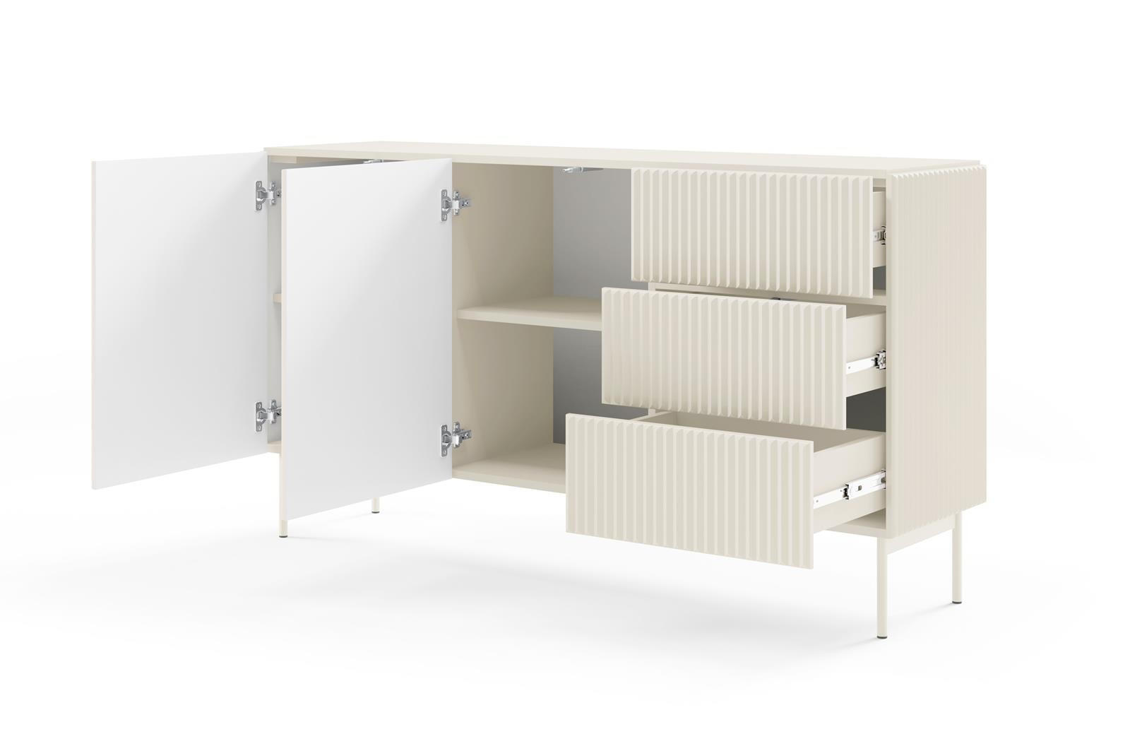 SIDEBOARD Tutti Kaschmir, Kombikommode - Kaschmir, Holzwerkstoff/Metall (147/81/40cm) - Bettso