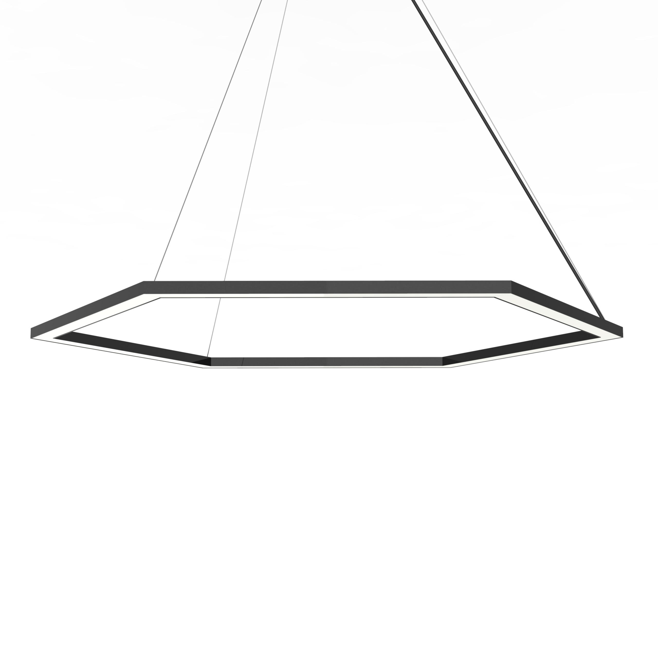 Lumicom Led-Hängeleuchte Schwarz Hochglanz 90x100x1.6 cm