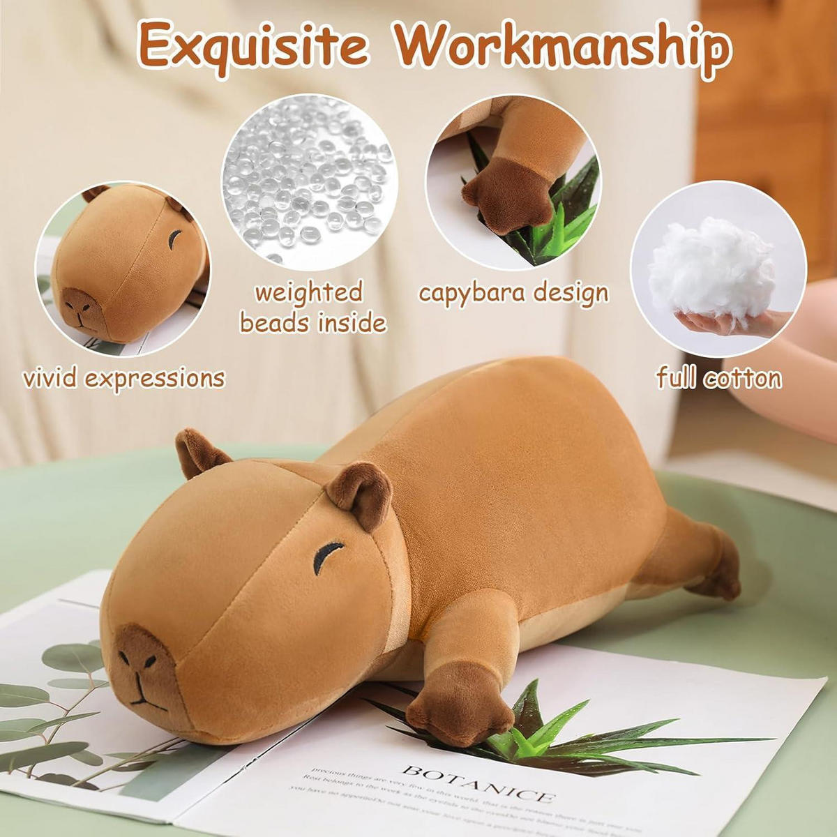 PLÜSCHTIER Capybara 35 cm - Braun, Textil (12.7/20.3cm)