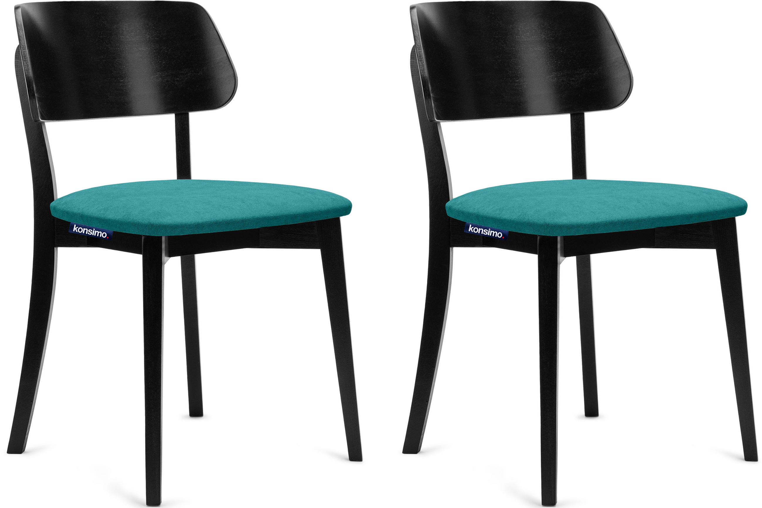 Konsimo® Esszimmerstühle Türkis, Schwarz 47x81x45 cm
