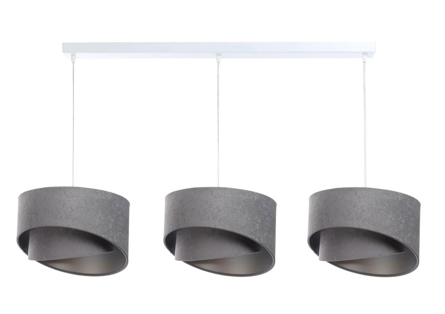 HÄNGELEUCHTE Grau 30/18 cm - Silberfarben/Grau, Kunststoff (30/0.3/18cm) - ONZENO