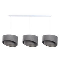 HÄNGELEUCHTE Grau 30/18 cm - Silberfarben/Grau, Kunststoff (30/0.3/18cm) - ONZENO