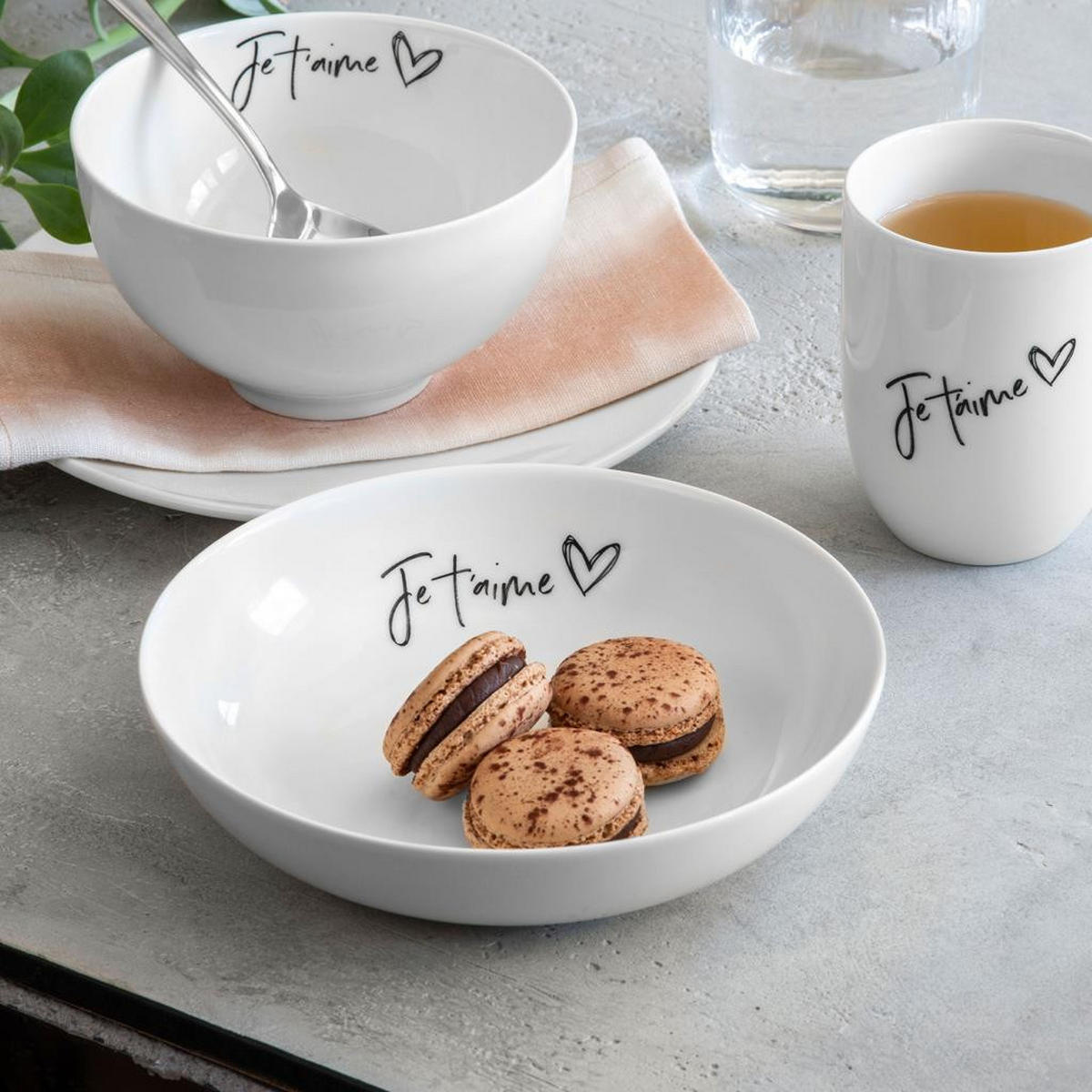SCHALEN JE T'AIME Statement weiß ø 18,7 cm 6er Set - Weiß, Keramik (18.7cm) - Villeroy & Boch