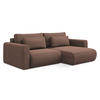 ECKSOFA mit Schlaffunktion Strukturstoff Stoff Pink - Pink/Hellrosa, Kunststoff/Textil (240/149cm) - Makamii