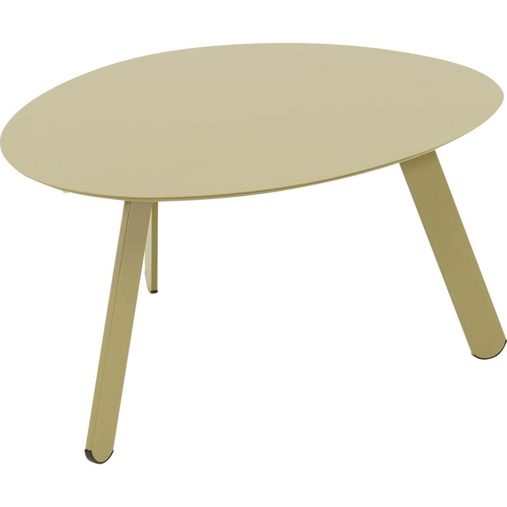 BEISTELLTISCH Tiki - Beige - 74/60/35,5 cm - Beige, Metall (74/60/35cm) - Lesli Living