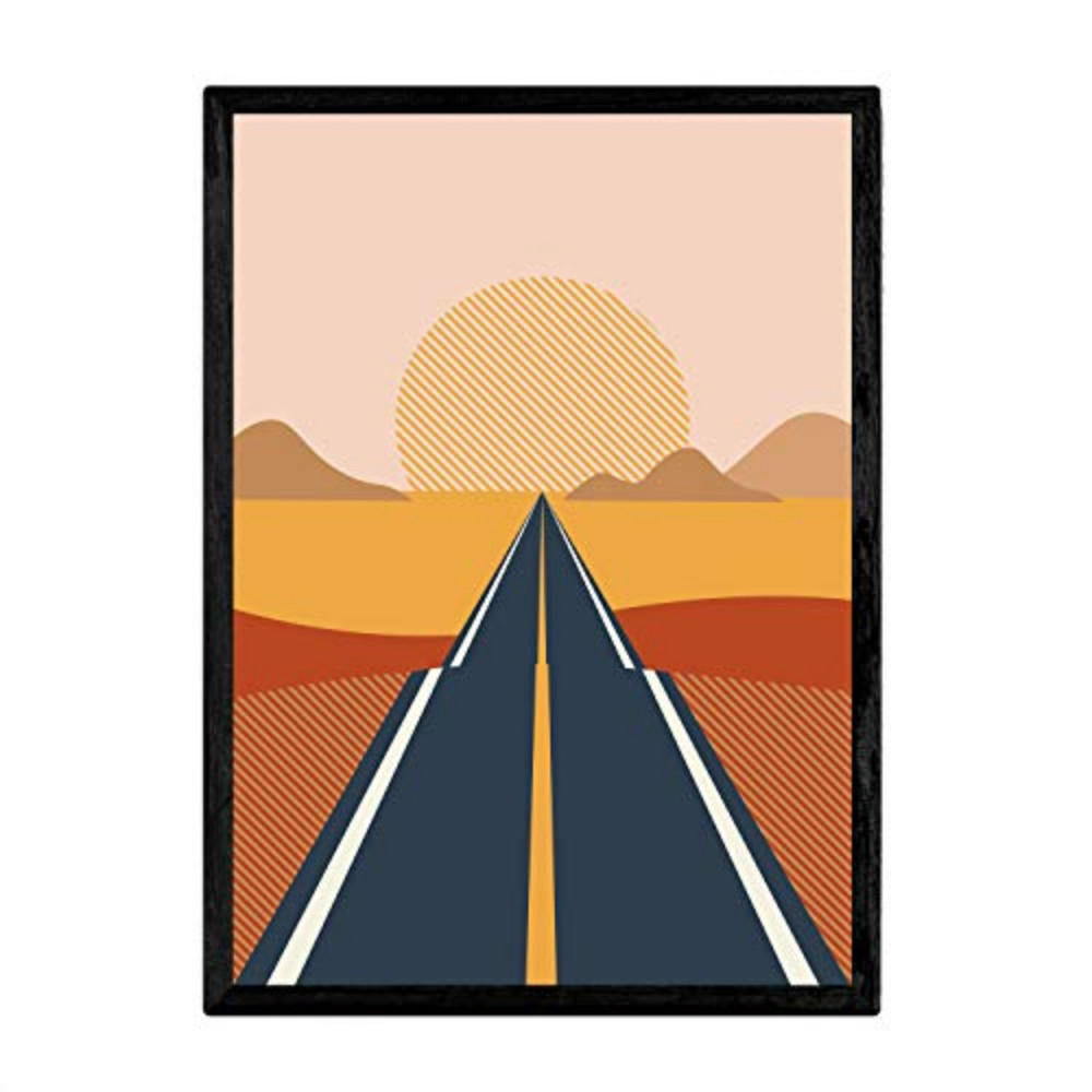 POSTER Design - Abstrakte Landschaften A3 Rahmenlos - Klar, Papier (29.7/5/42cm) - Nacnic