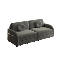 SCHLAFSOFA 166 cm Queen-Size 3-in-1 ausziehbar mit Stautaschen, DE-42860, Grau - Grau, Metall (166/90/84cm) - ComfortXL