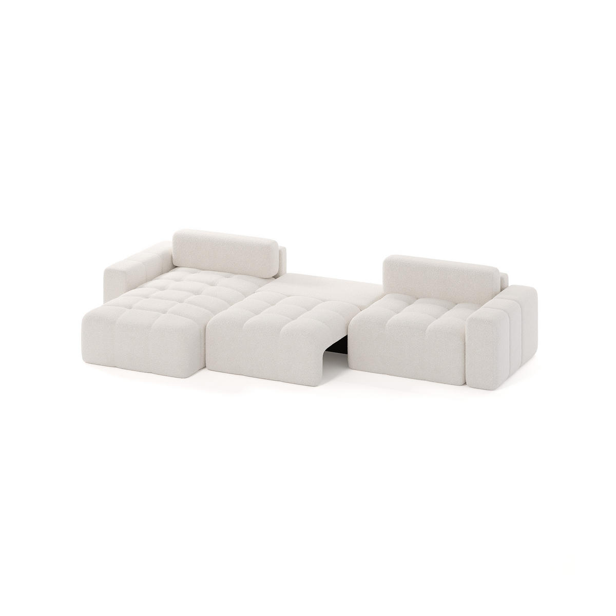 ECKSOFA RIFU SO 300x140 cm, Weiß - Weiß, Textil (346/185cm) - Fedve