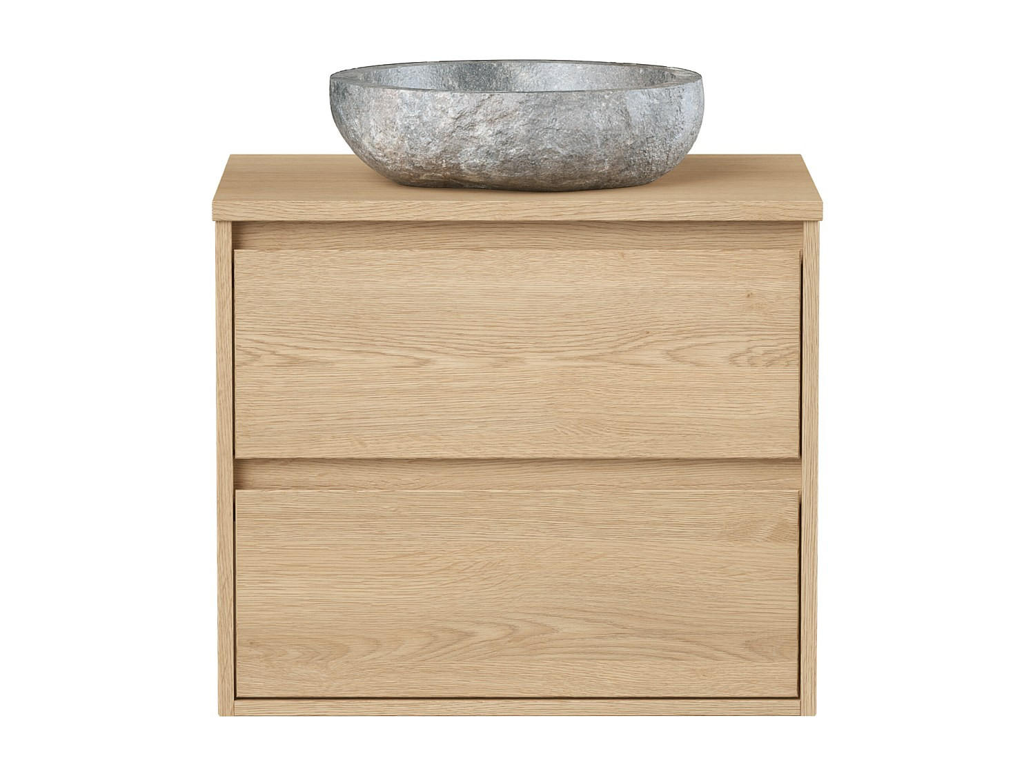 EINZELWASCHTISCH - 60 cm x 45 cm - holz - naturfarben hell Milipam - Naturfarben, Holz/Holzwerkstoff (60/50/45cm) - Vente-Unique