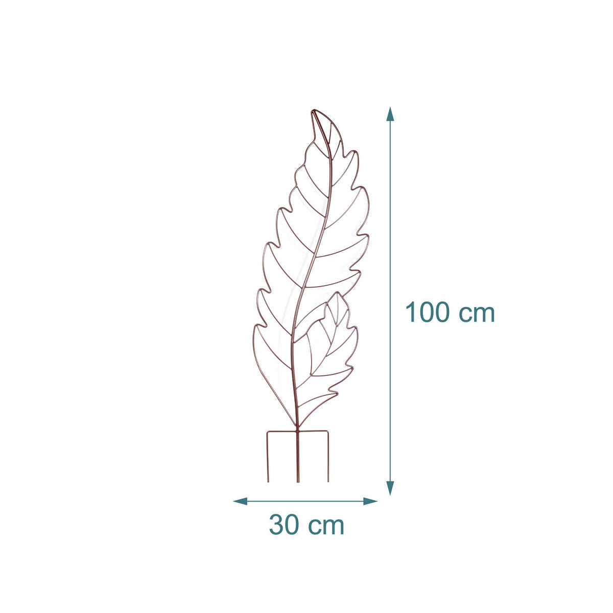 MRIEŽKY - hnedá, kov (30/100/1cm) - Relaxdays