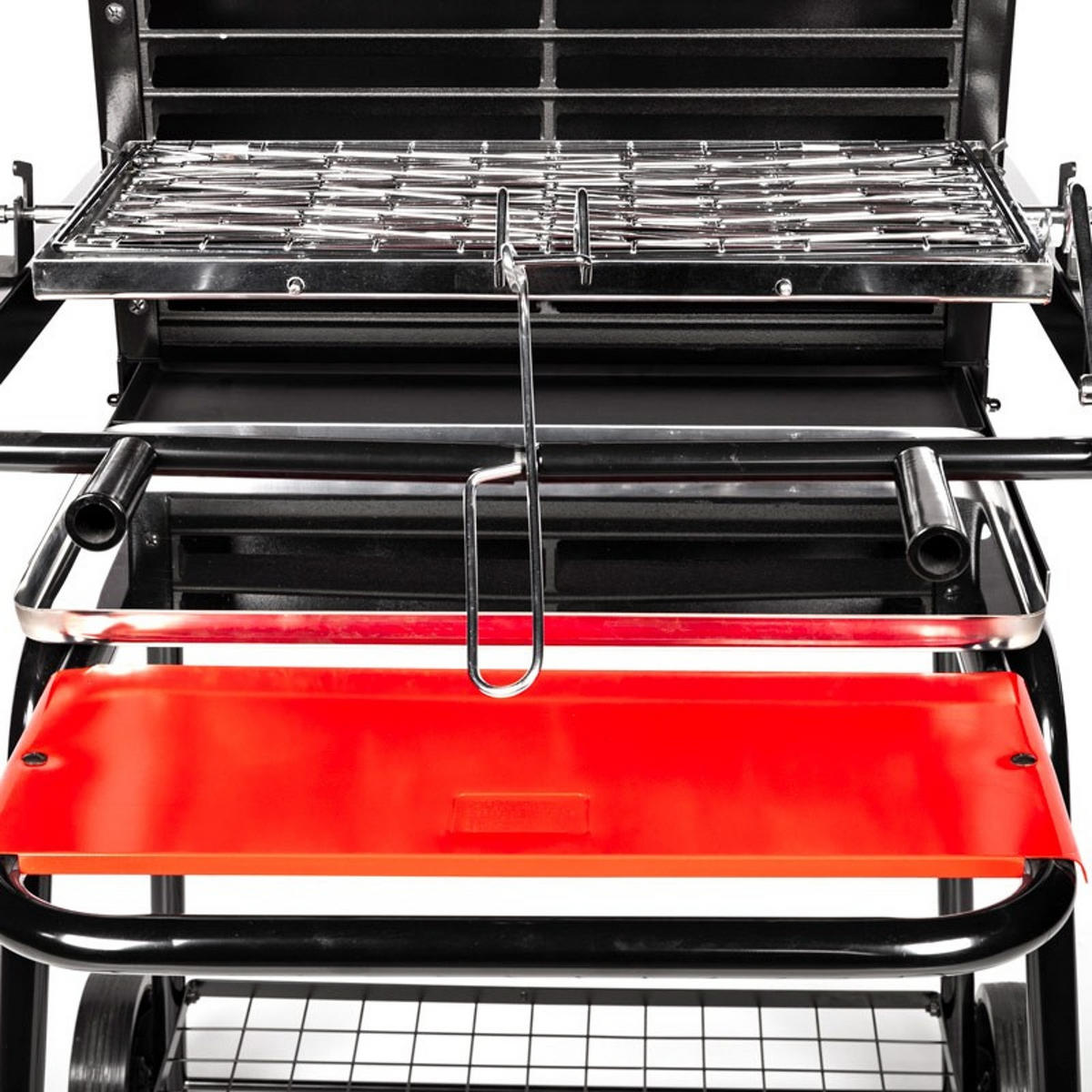 HOLZKOHLEGRILL Raymond Schwarz - Schwarz, Metall (86/100.5/71cm) - Somagic