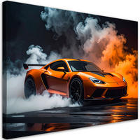 LEINWANDBILD Kraftfahrzeuge 30x20cm - Orange, Textil (30/20cm) - Feeby