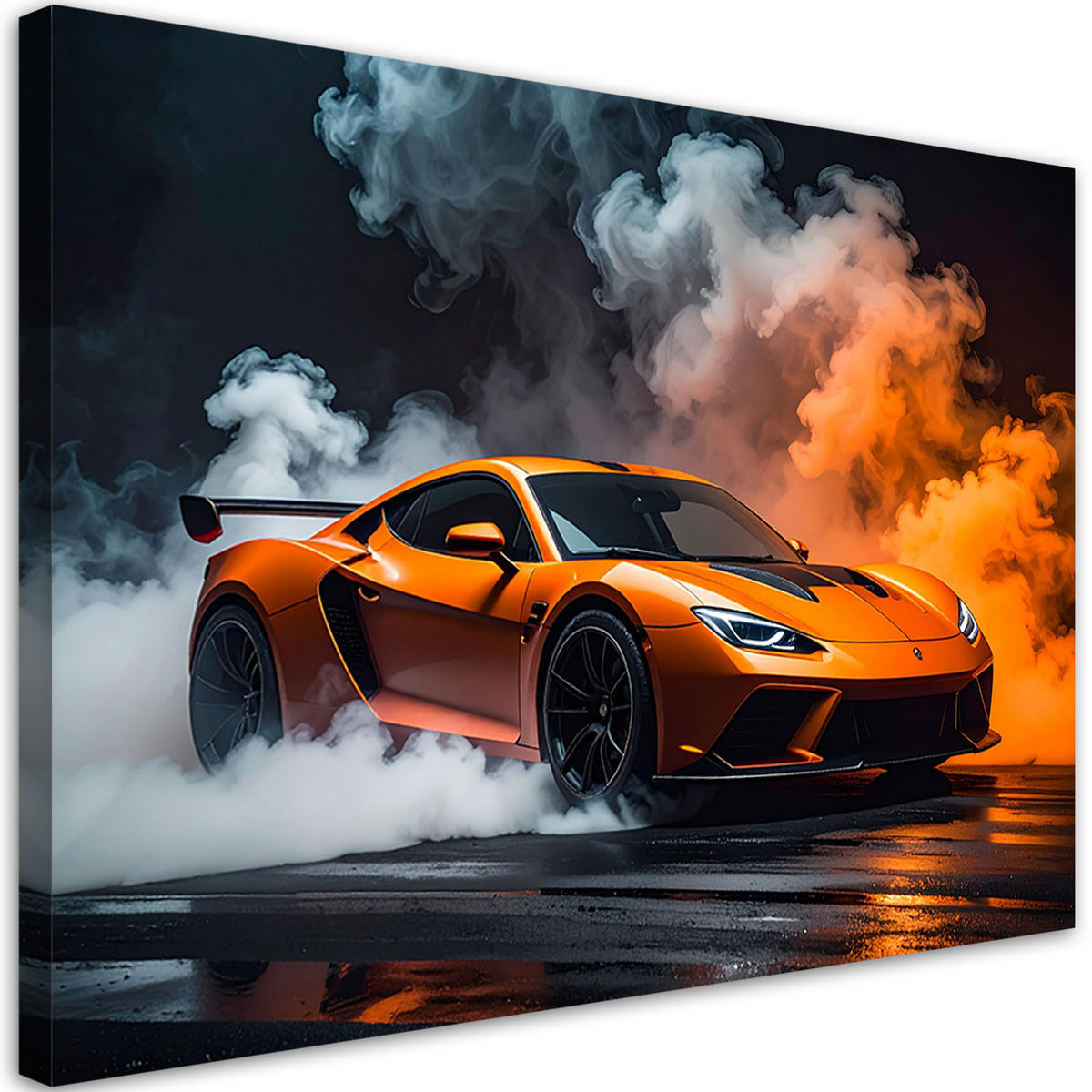 LEINWANDBILD Kraftfahrzeuge 30x20cm - Orange, Textil (30/20cm) - Feeby