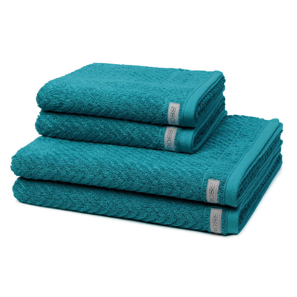 FROTTIERSET Smart 4-teilig - Grün, Textil (50/100cm) - Ross