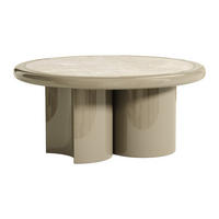 COUCHTISCH - 90 cm x 90 cm - marmor - taupe, beige Dirama - Taupe/Beige, Stein (90/90/40cm) - Vente-Unique
