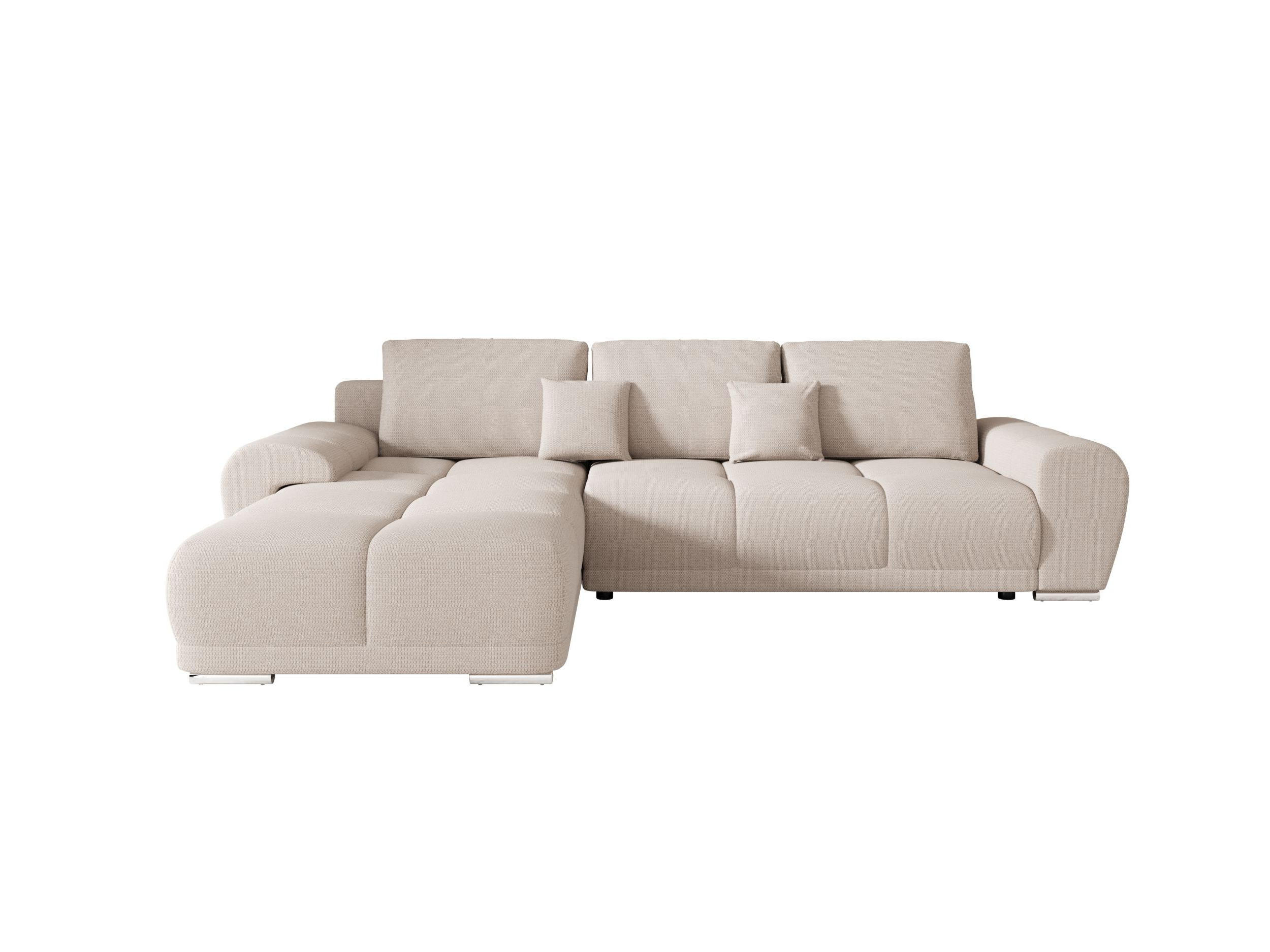 ECKSOFA BEGA L Links ARAGON 03 mit Schlaffunktion - Beige, Textil (289/185cm) - Bedante