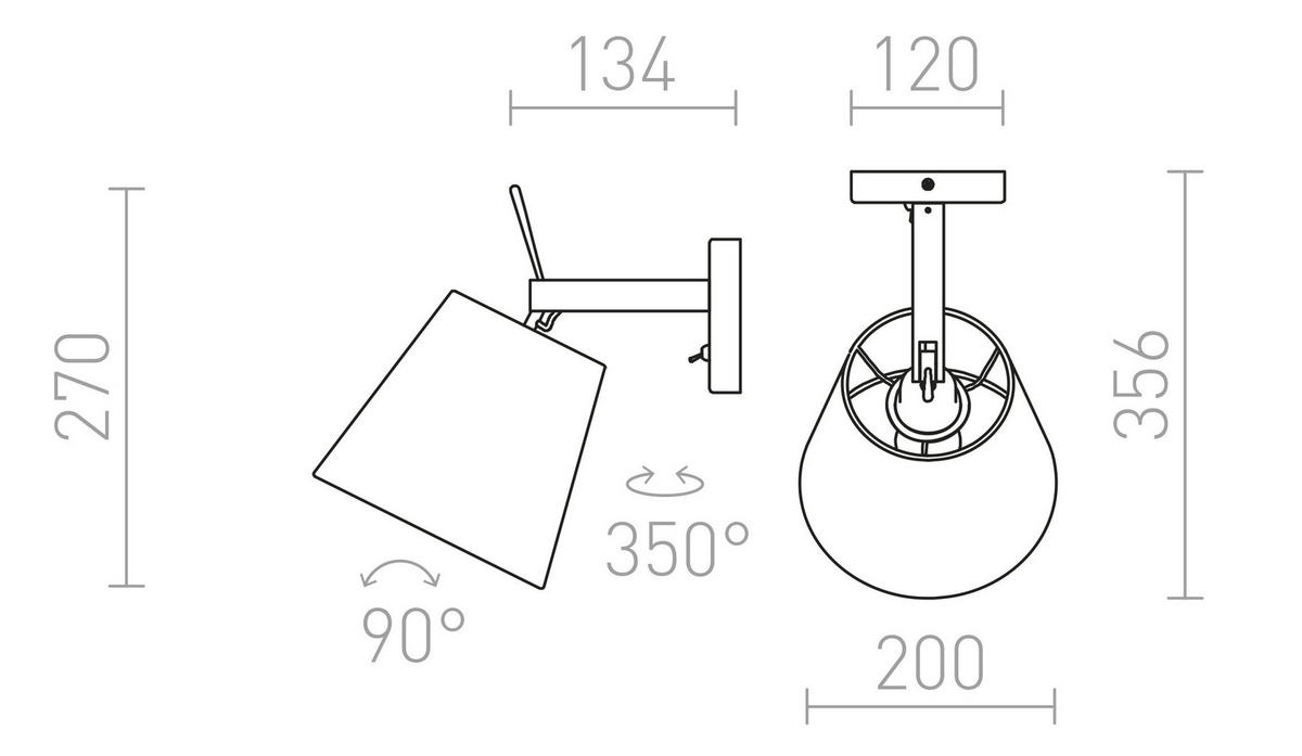WANDLEUCHTE JERSEY Weiß Chrom 15 W - Weiß, Metall (20/20.5/17cm) - Rendl
