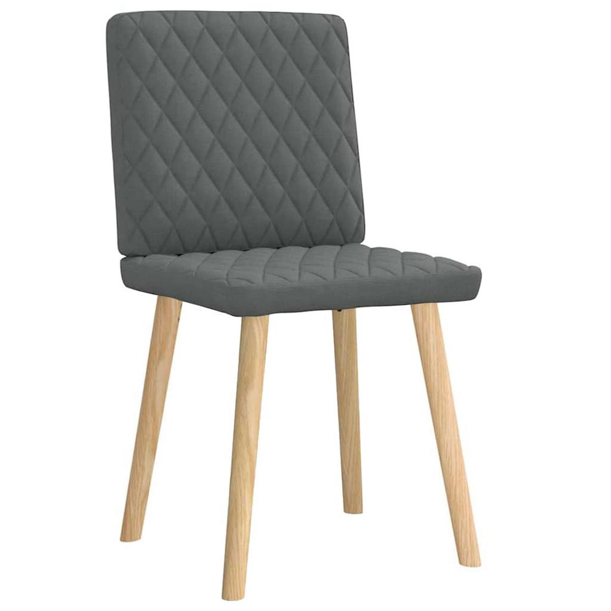 ESSZIMMERSTÜHLE 2 Stk. Dunkelgrau Stoff 45*54*86cm - Dunkelgrau, Metall (45/86/54cm) - ZMH
