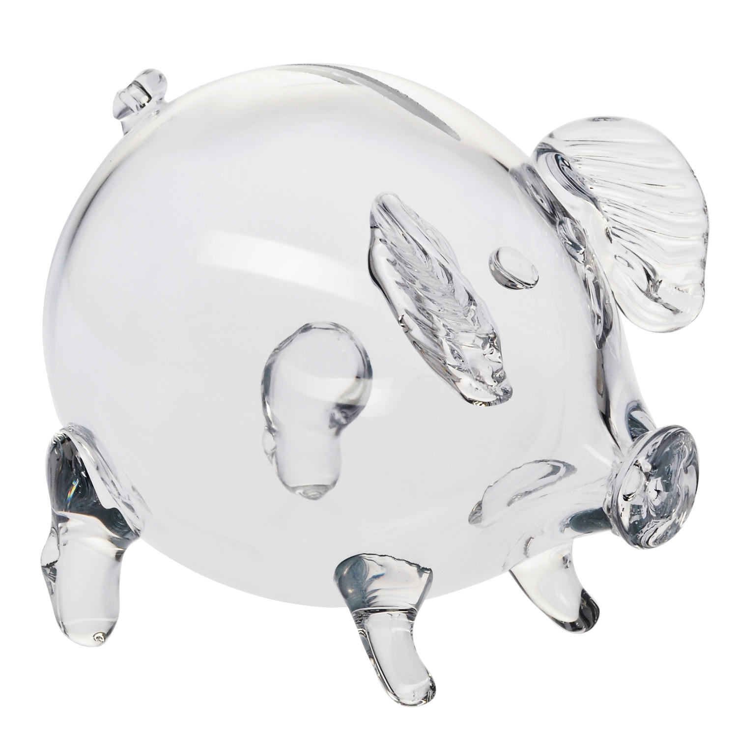 Krosno Glass Sparschwein Transparent 16x19.7x25.5 cm