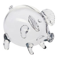 SPARSCHWEIN GROSSES FARBLOSES XXL, 1 STK., 25,5 CM, HANDGEFERTIGT - Transparent, Glas (16/19.7/25.5cm) - Krosno Glass