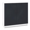 KOMMODE Elona, Büroschrank mit Soft-Close & Push-to-Open, Aktenschrank, Home Office & Büro, Weiß/Schwarz matt (82 x 78 x 37 cm) - Schwarz, Holzwerkstoff (82/78/37cm) - InnoFurn