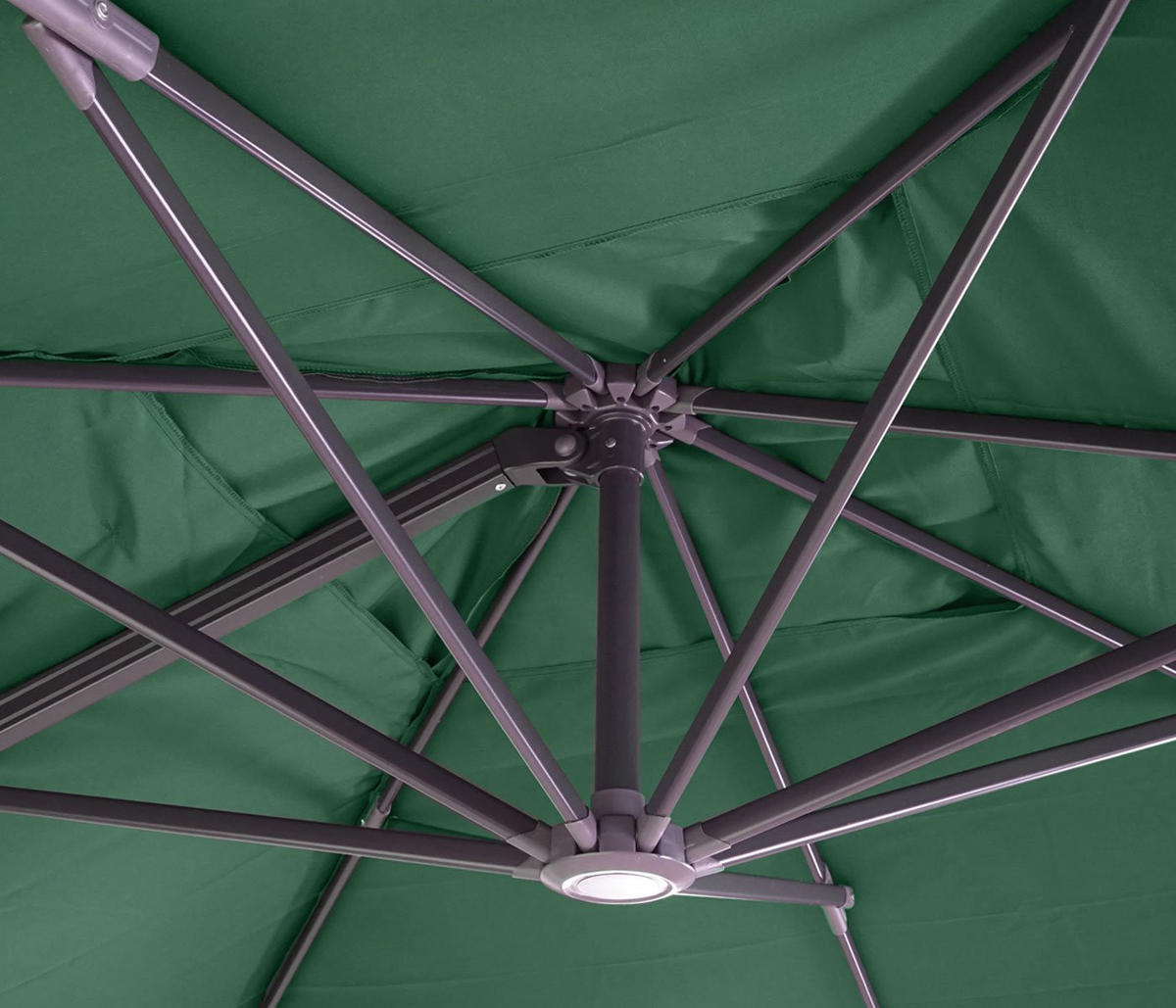 AMPELSCHIRM I Dunkelgrün 300/300 cm - Dunkelgrün, Textil (360/300cm) - MCW