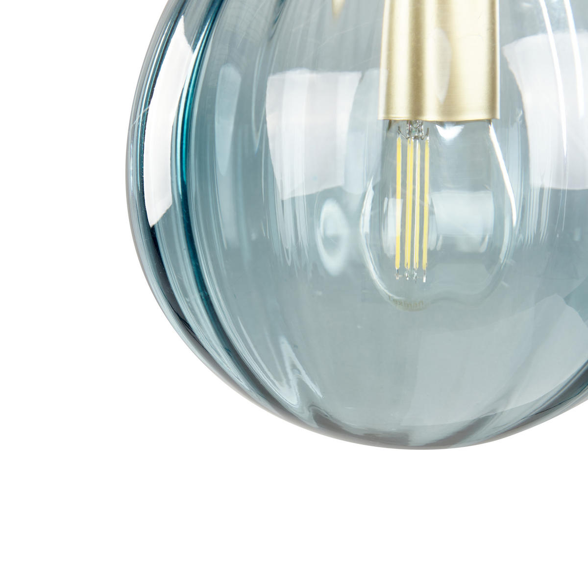 WANDLEUCHTE Boomi 22/15/28 cm - Blau, Glas (15/28/22cm) - Beliani