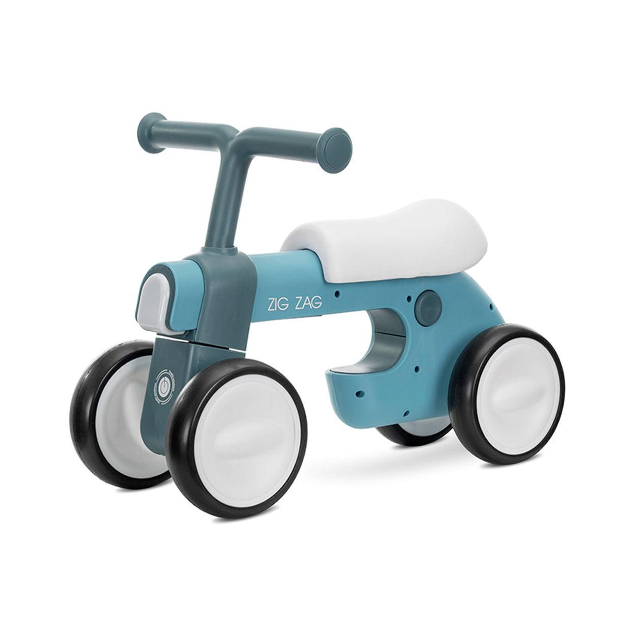 RUTSCHER ZIG ZAG Musik türkis Licht, EVA-Reifen, höhenverstellbar, 20 kg - Türkis, Kunststoff (55/30/39cm) - Lorelli