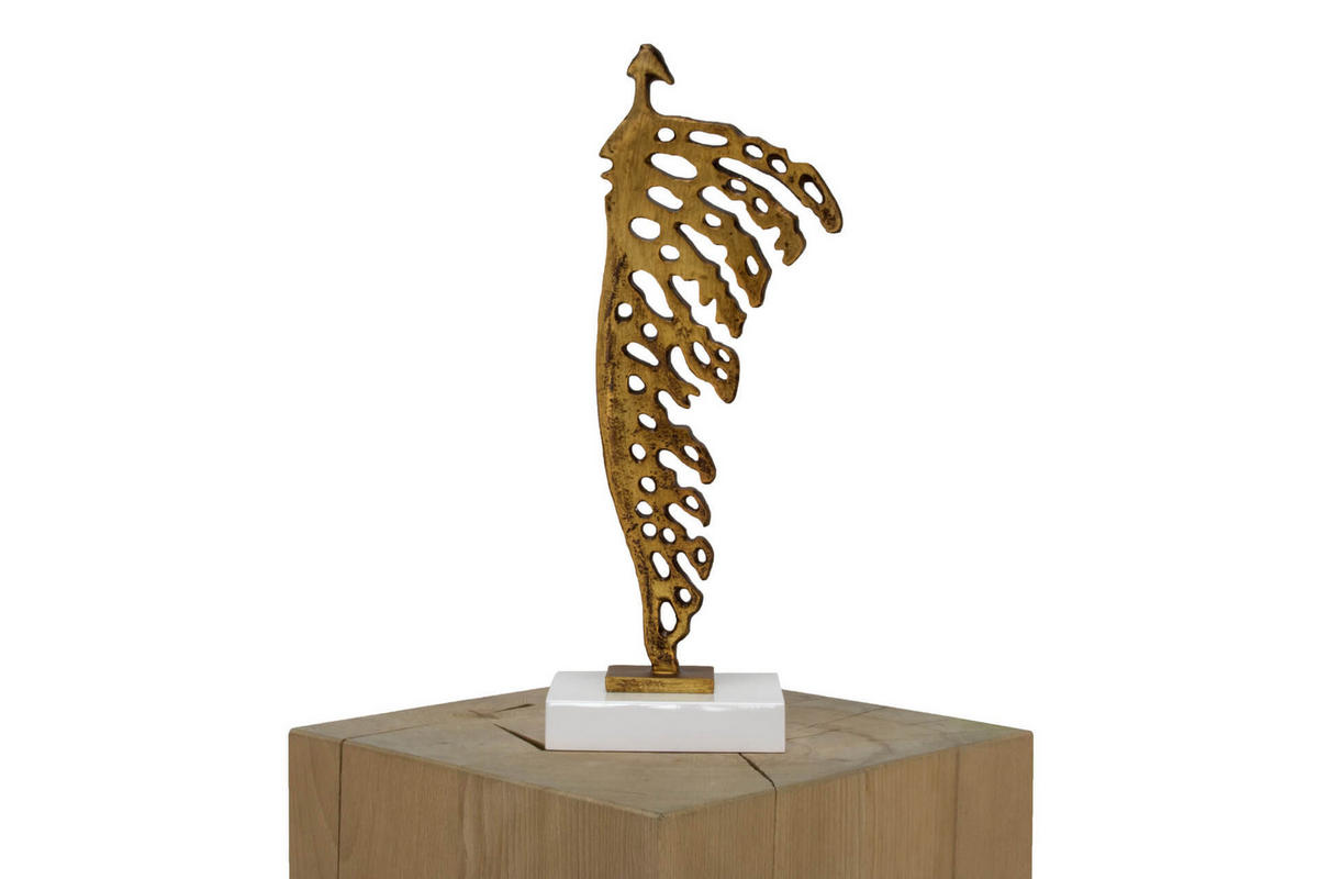 SKULPTUR Kupfer 13/39 cm - Kupferfarben, Stein (0.7/39/9cm) - KUNSTLOFT