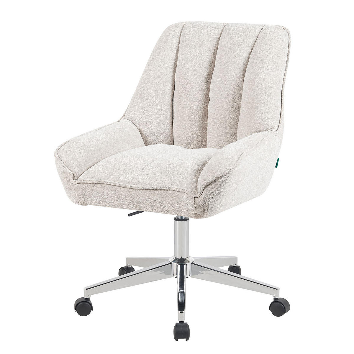 BÜROSTUHL Mika-Megan - Chromfarben/Creme, Textil/Metall (60/85/68cm) - DUBI Möbel