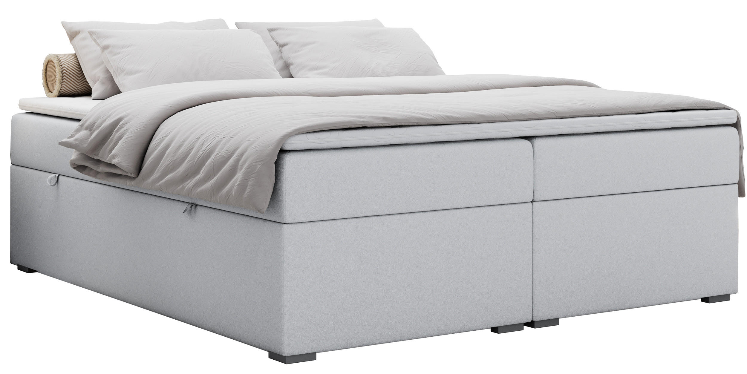 BOXBETT BESS 200/200 Weiß Kunstleder - H3 - Weiß, Holz/Textil (200/200cm) - MKS