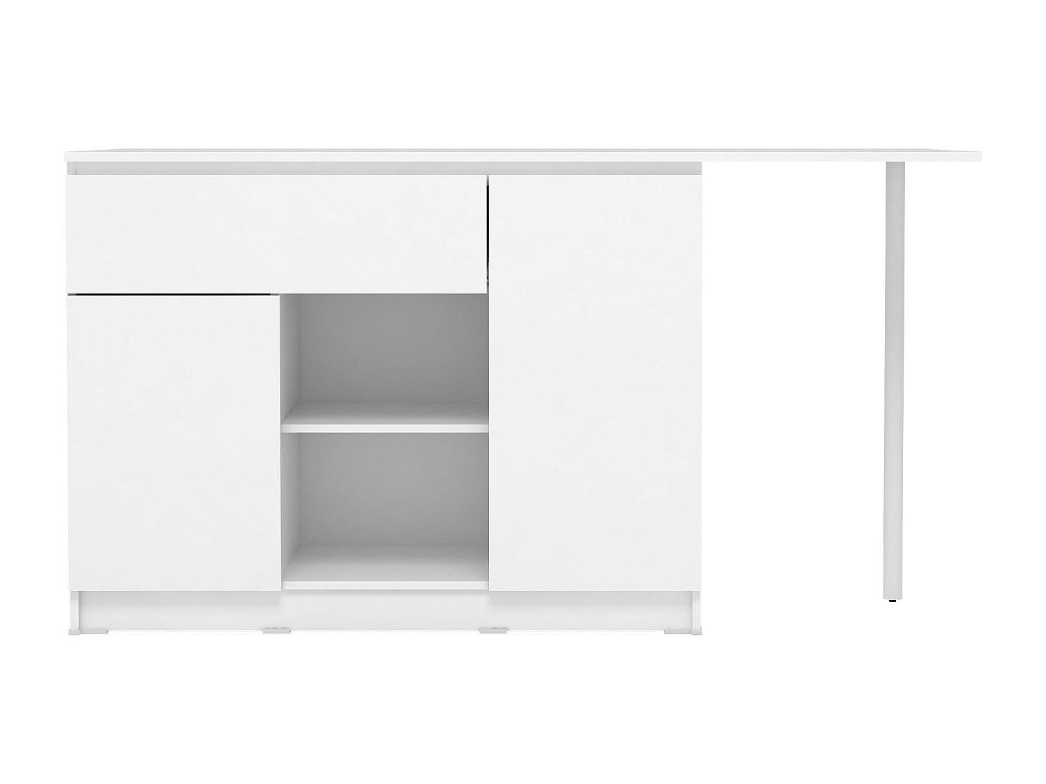 KÜCHENINSEL - 4 Personen - Holz, Platte - Weiß - - Weiß, Holz (169.8/90.5/70cm) - Vente-Unique