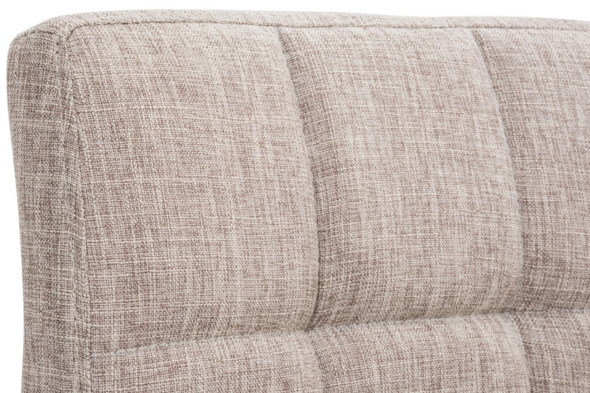 BARHOCKER 2er Set Peran STOFF C creme - Chromfarben/Creme, Textil/Metall (46/114/47cm) - TPFLiving