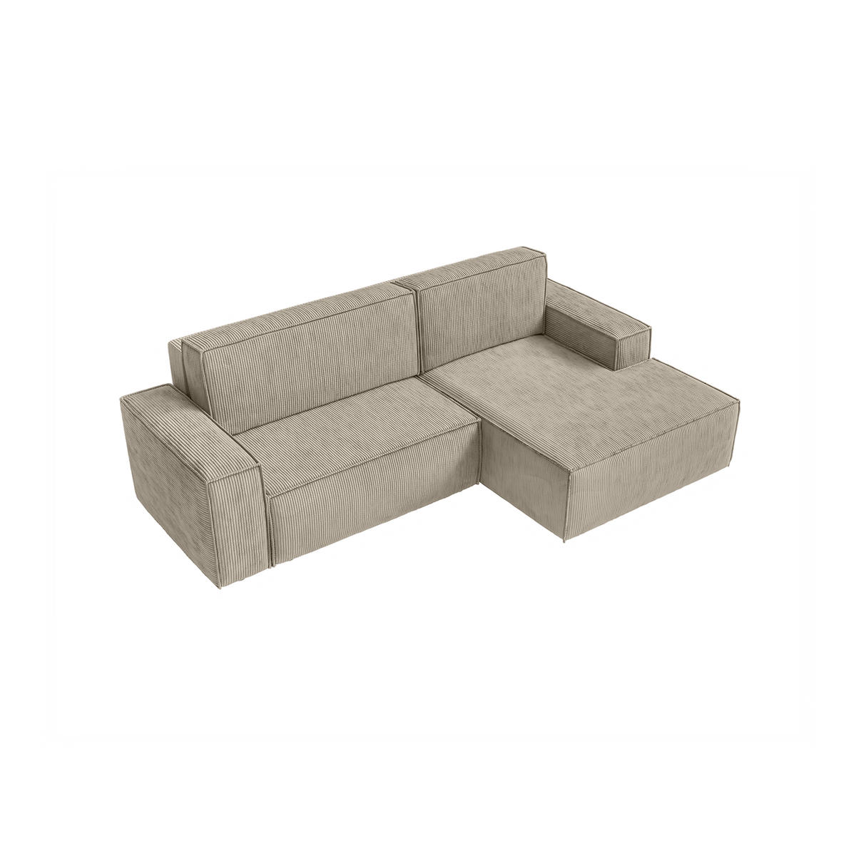 ECKSOFA Kokko mit Schlaffunktion, Beige - Beige, Textil (267/167cm) - Fedve