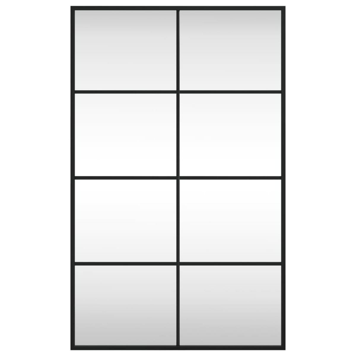 WANDSPIEGEL Schwarz 50x80 cm Rechteckig Eisen - Schwarz, Metall (1.5/80/50cm) - furnicato