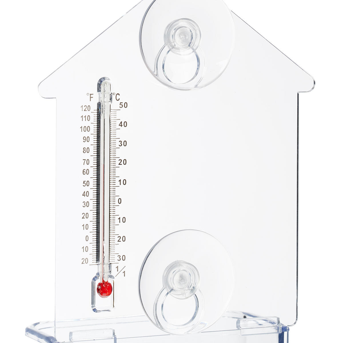 2XFENSTER-VOGELFUTTERHAUS - Transparent, Kunststoff (11.5/17/5cm) - Relaxdays