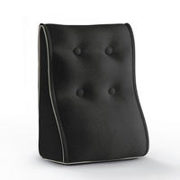 RÜCKENKISSEN Kopfteilkissen Polyesterleinen Anthrazitgrau 40/22cm - Anthrazit, Textil (22/40cm) - Vercart