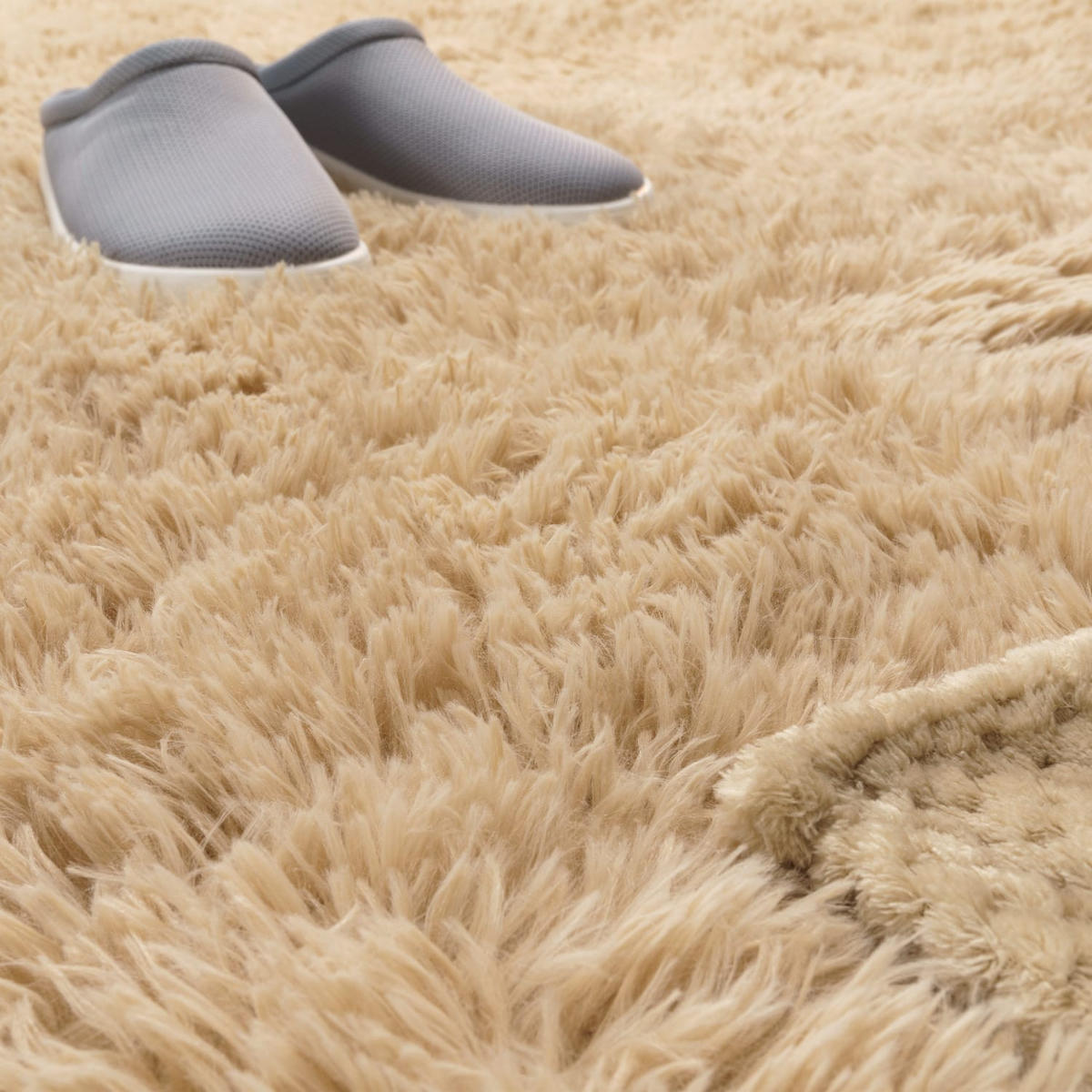 HOCHFLORTEPPICH Beige 140 x 200 cm - Beige, Kunststoff (140/200cm) - TT Home