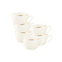 ESPRESSOTASSEN Savona Goldlinie creme 110 ml 6er Set - Creme, Keramik (0.11L) - Seltmann Weiden