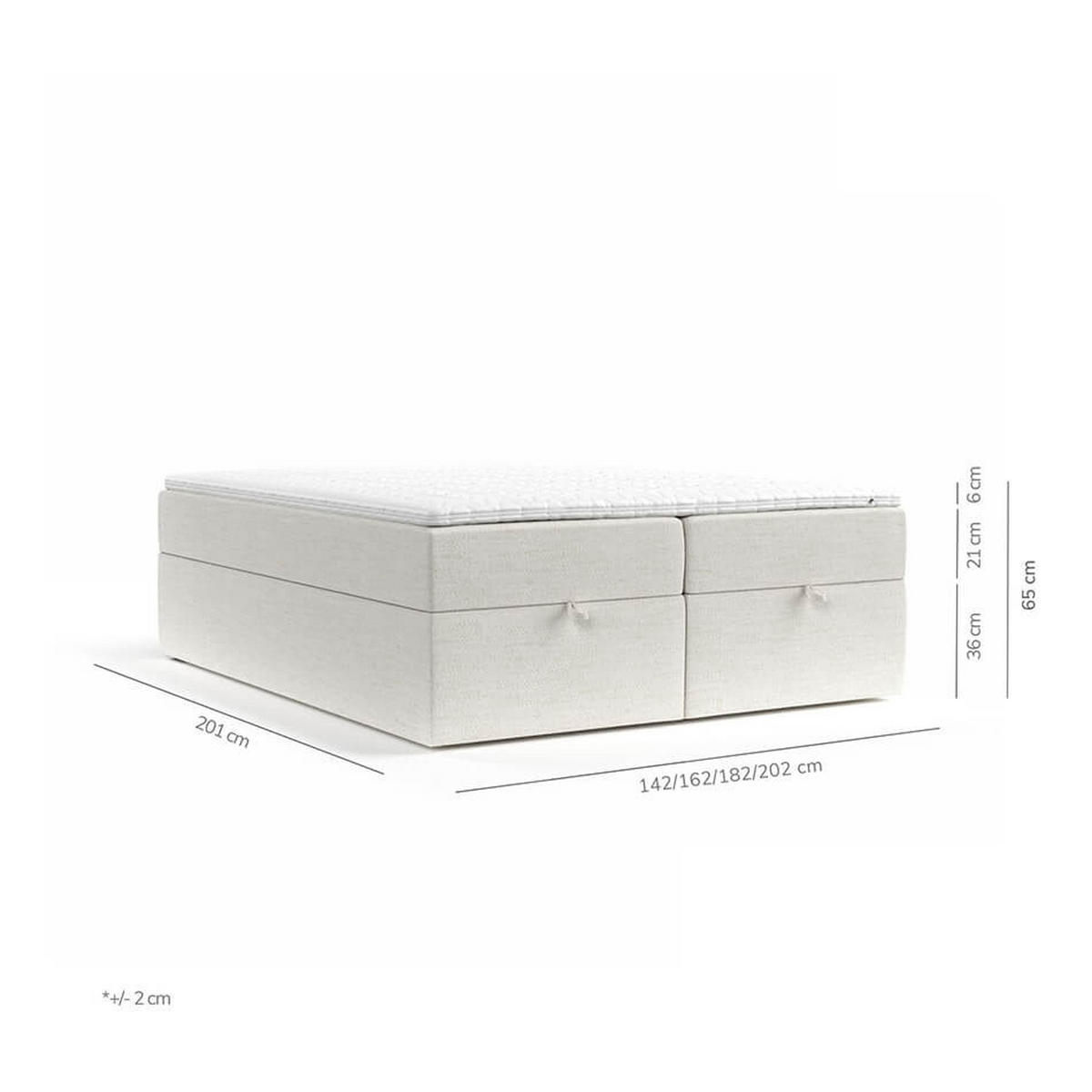 BOXBETT Reto 120/200 cm Braun im Lotta Stoff - Chromfarben/Braun, Holz/Holzwerkstoff (120/200cm) - AltaBeds