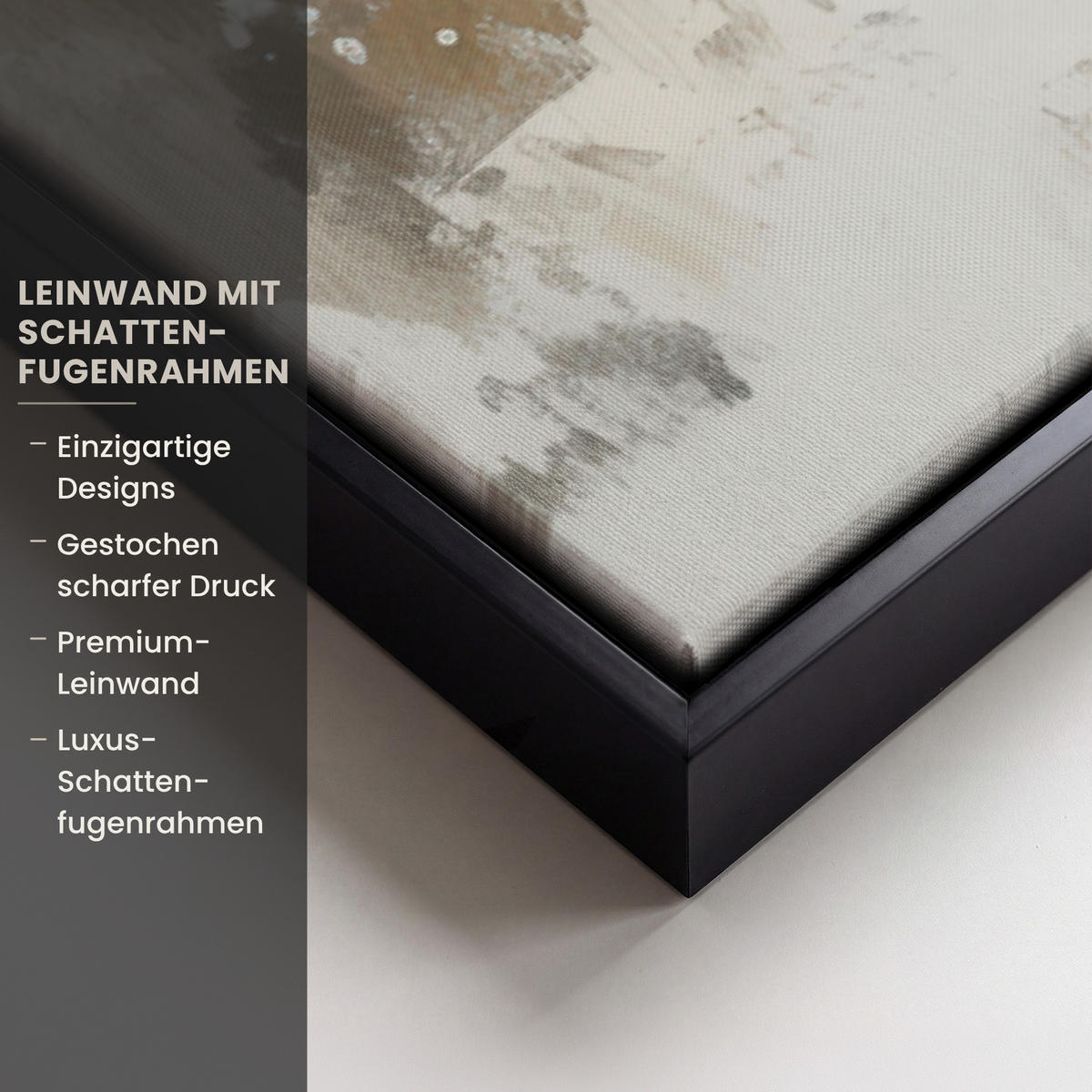LEINWAND Bilder mit Rahmen - Schneemann - Winter - Schnee - Beige - 90x60 - Weiß, Textil (90/60cm) - MuchoWow