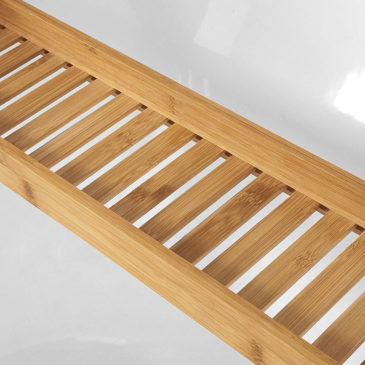BADEWANNENABLAGE 80cm - Naturfarben, Holz (80/5/15cm) - SoBuy