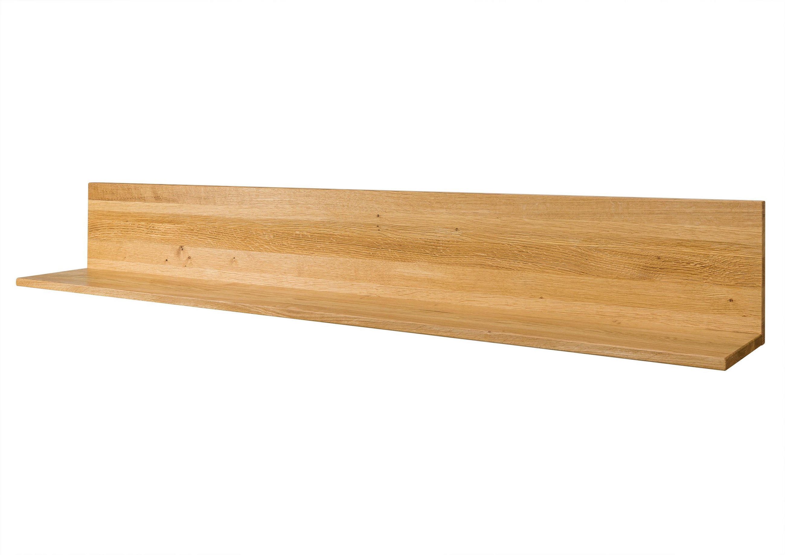 WANDREGAL Wildeiche 170x22x24 natur geölt KENT #113 - Naturfarben, Holz (170/24/22cm) - Massivmoebel24