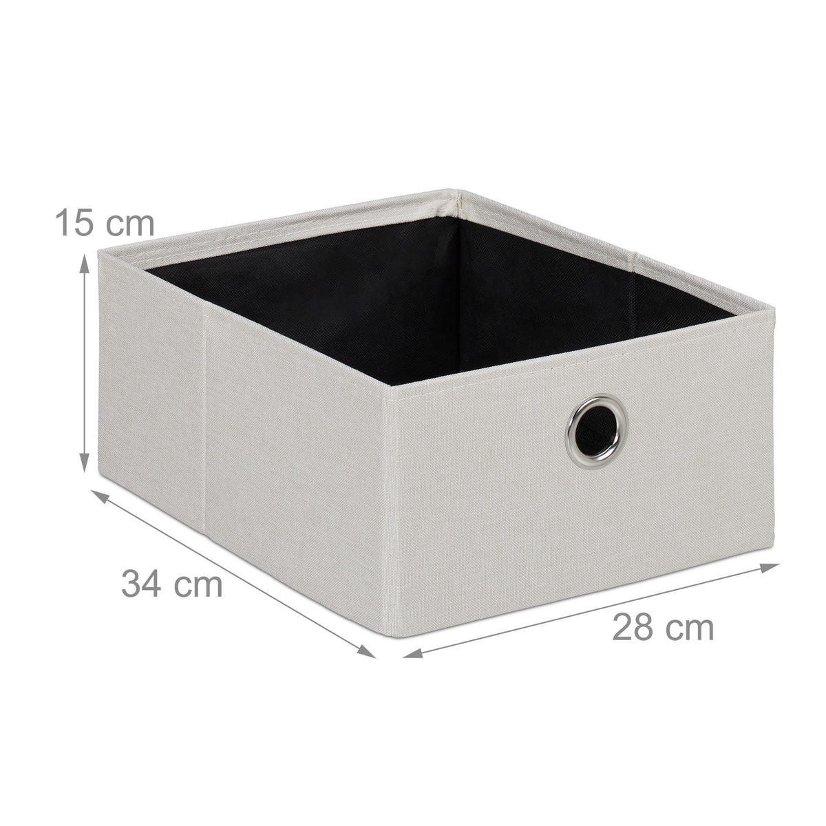 SEDAČKA - krémová, kompozitné drevo/textil (60/39/38cm) - Relaxdays