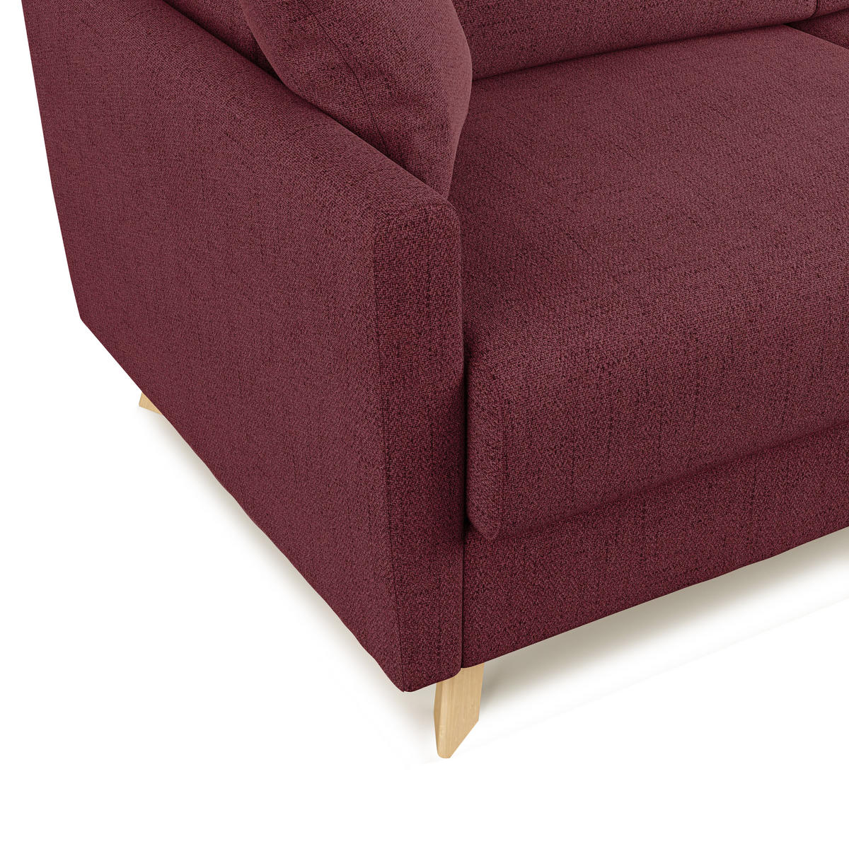 SCHLAFSOFA Edgar - Rot, Textil (180/94/97cm) - Divani.store