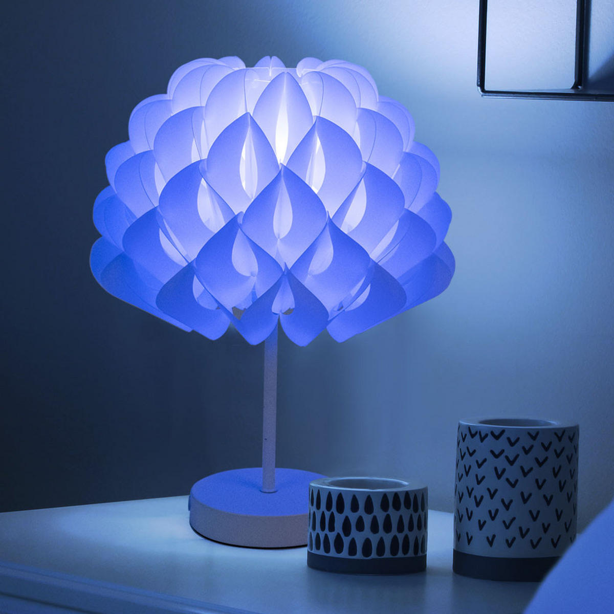 LED TISCHLEUCHTE Irene Weiß Metall - Weiß, Metall (25/25/35cm) - Globo Lighting